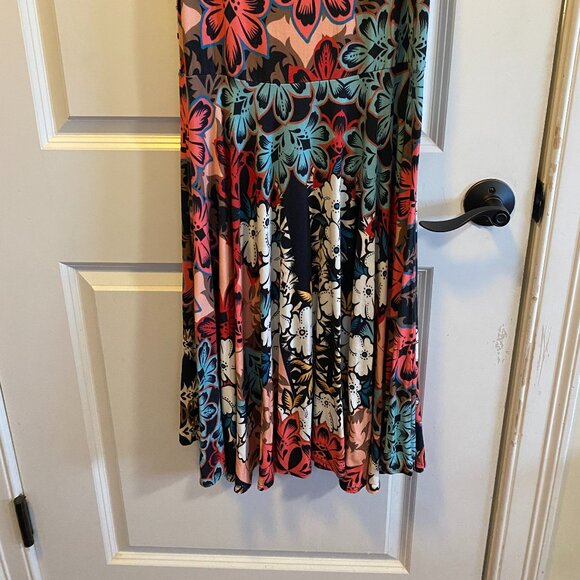 Saalam Colorful Vibrant Tank Midi Cotton Comfortable Dress Women's L - Picture 3 of 8